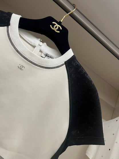 Chanel 24C Black and White T-Shirt
