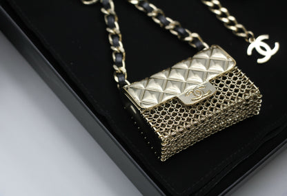 Chanel B21S Metal Handbag Leather Chain Waist Chain 90cm