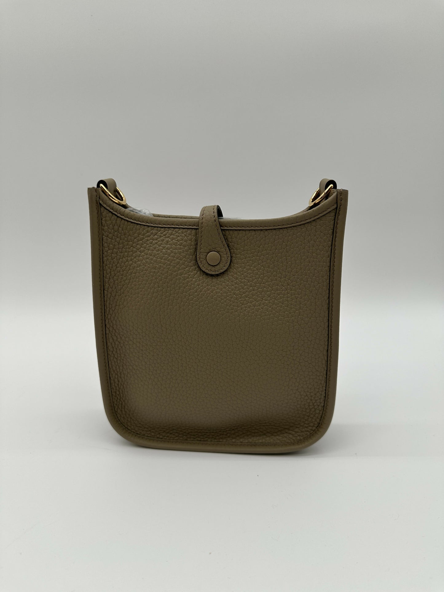 Hermes Mini Evelyne Clemence Beige Marfa GHW Stamp W 2025