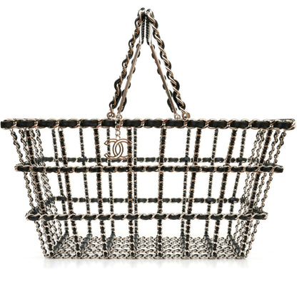 Chanel Black Calfskin and Silver Metal Basket Bag – Supermarket Showcase, Fall 2014