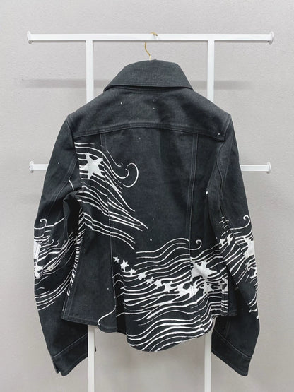Chanel 22C black denim jacket