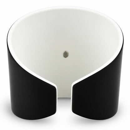 Chanel 2004 CC Wide Black White Resin Statement Bracelet Cuff