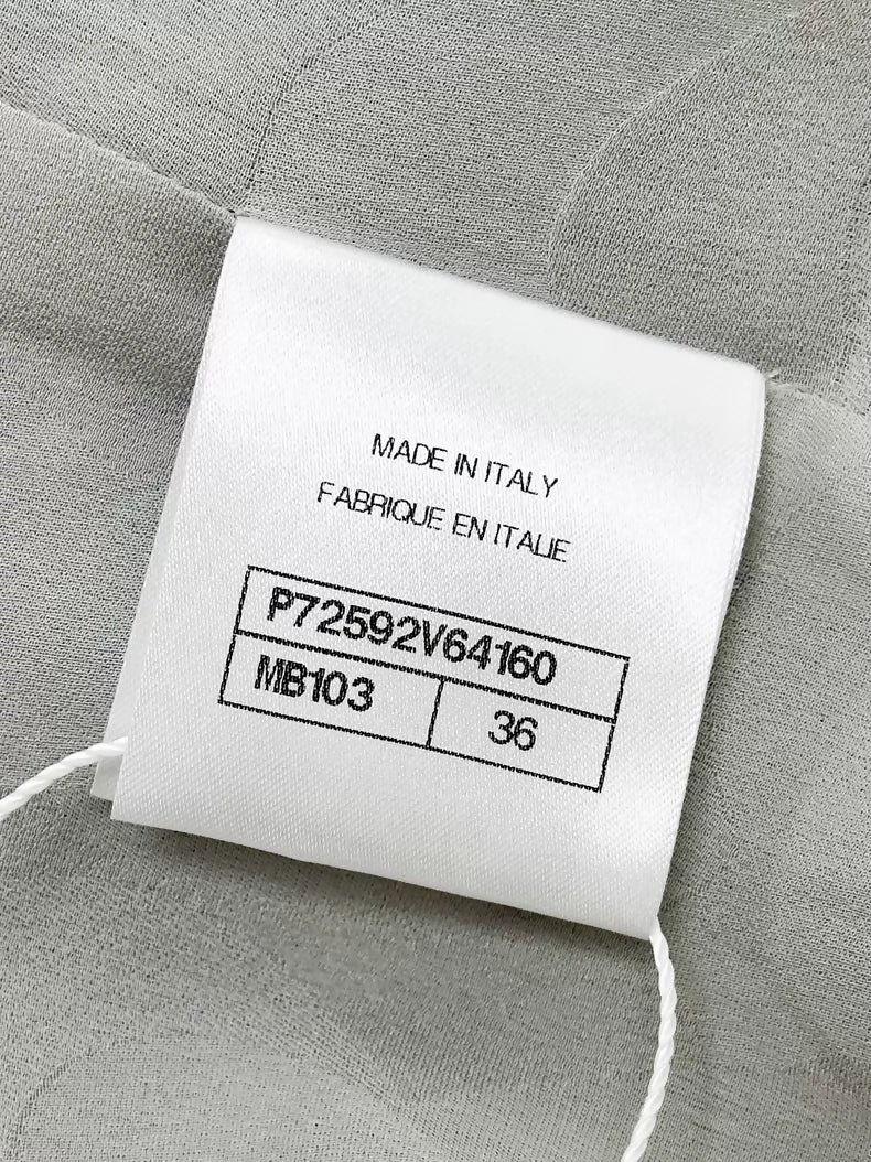 Chanel 22S grey denim CC dress