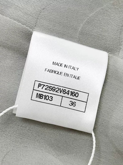Chanel 22S grey denim CC dress