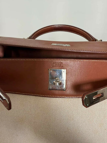 Hermes vintage Kelly 32 barenia x fabrics