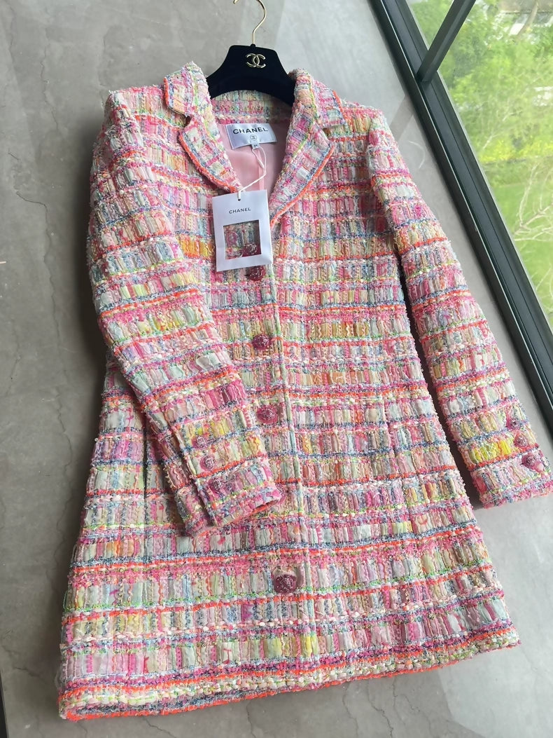 Chanel 24C pink multicolour jacket