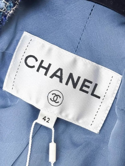 Chanel 20P Blue Tweed Jacket