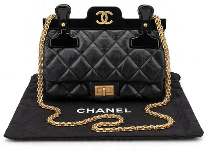 Chanel Mini Hanger Black Flap Bag gold hardware