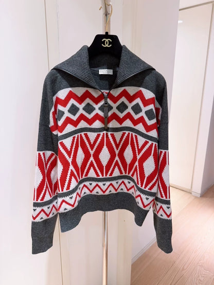 Brunello Cucinelli Limited Edition Isle of Wales Lapel Sweater