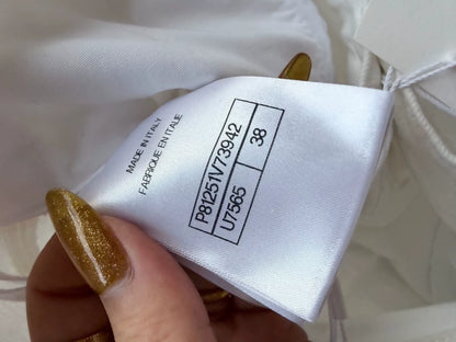 Chanel 26P White Wide-Leg Pants