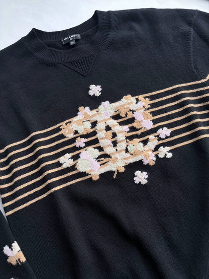 Chanel 24p Floral Cashmere Sweater
