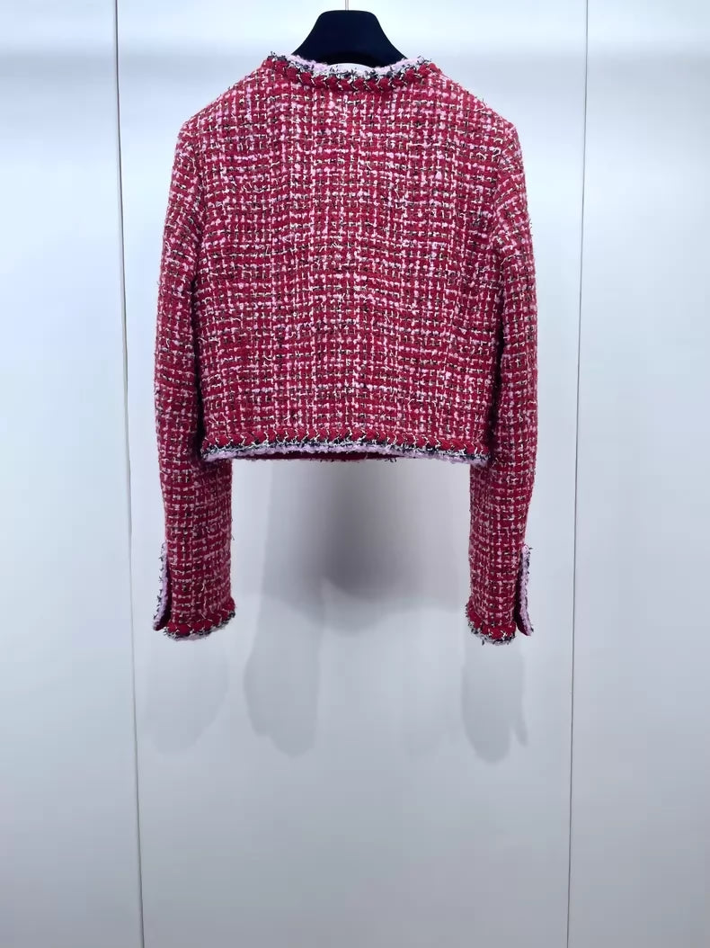 Chanel 25K red tweed jacket