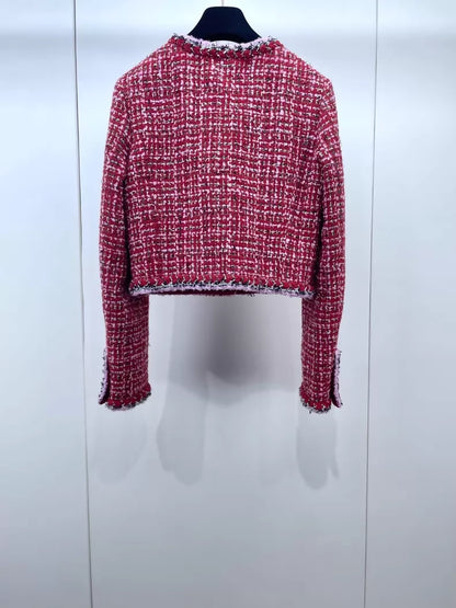 Chanel 25K red tweed jacket