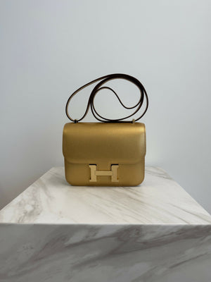 Hermès Constance 18 Doré Chèvre PBHW G