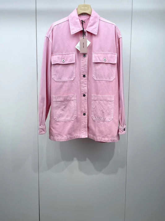 Miu Miu pink denim jacket