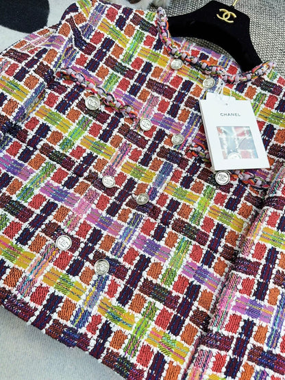 Chanel 23A Multicolore Mosaic Jacket