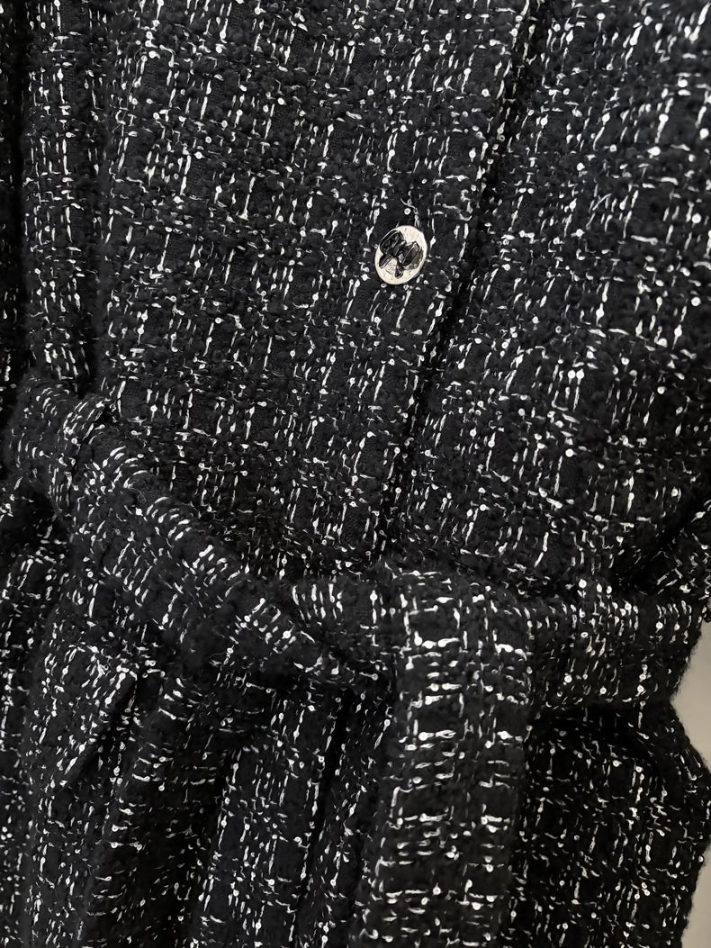Chanel 25k black tweed jacket