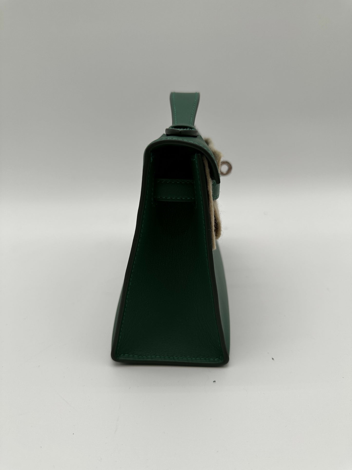 Hermes Kelly Pochette Vert Moyen Swift PHW Stamp W 2025