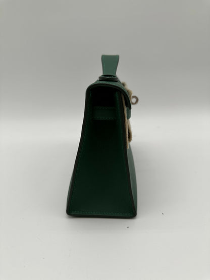 Hermes Kelly Pochette Vert Moyen Swift PHW Stamp W 2025