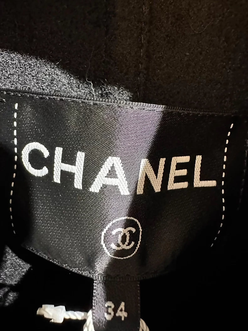 Chanel 24B black jacket with bow pocket