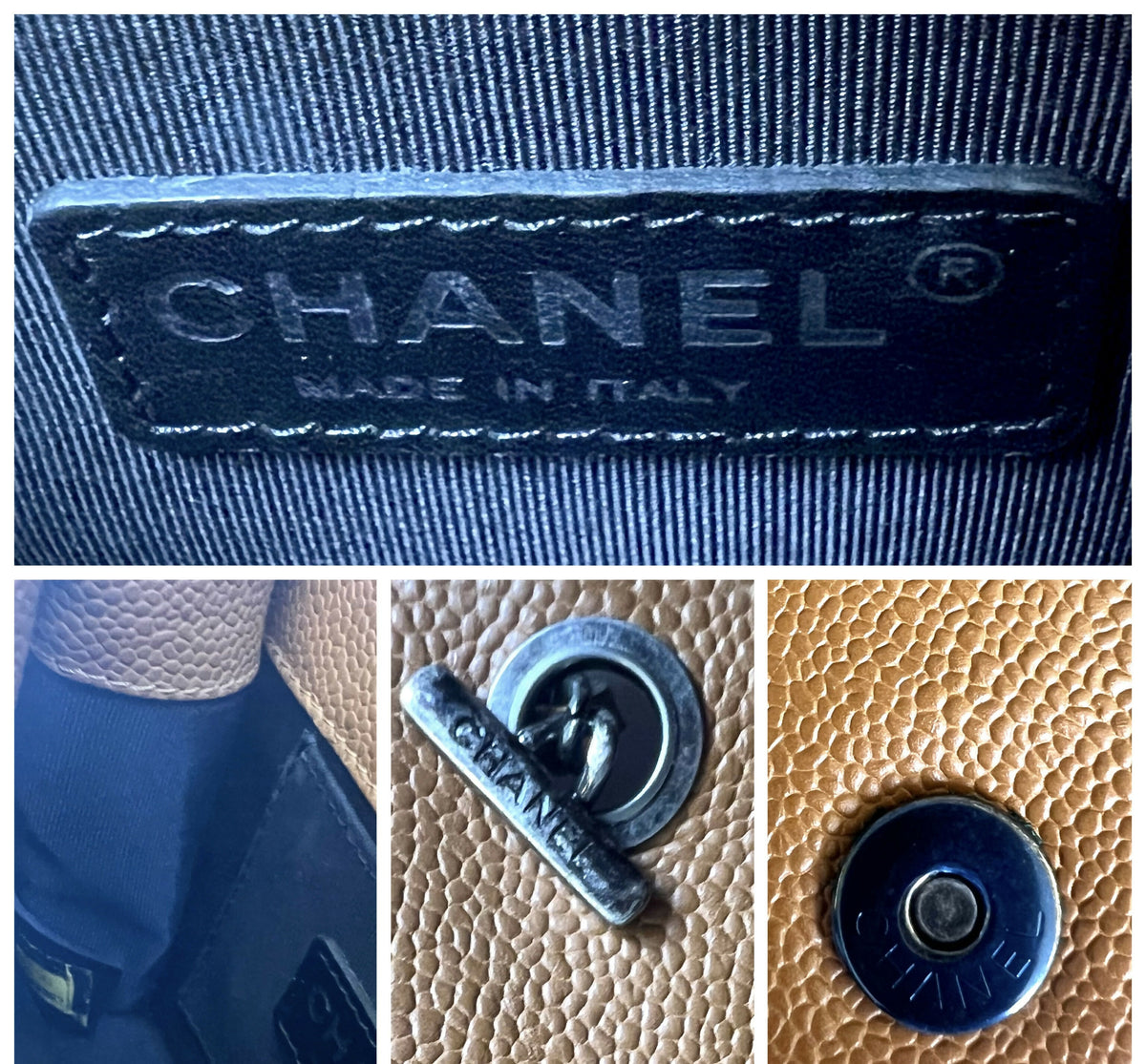 Chanel 14A Paris Dallas Brown Caviar Mini Boy Brick Bag rare