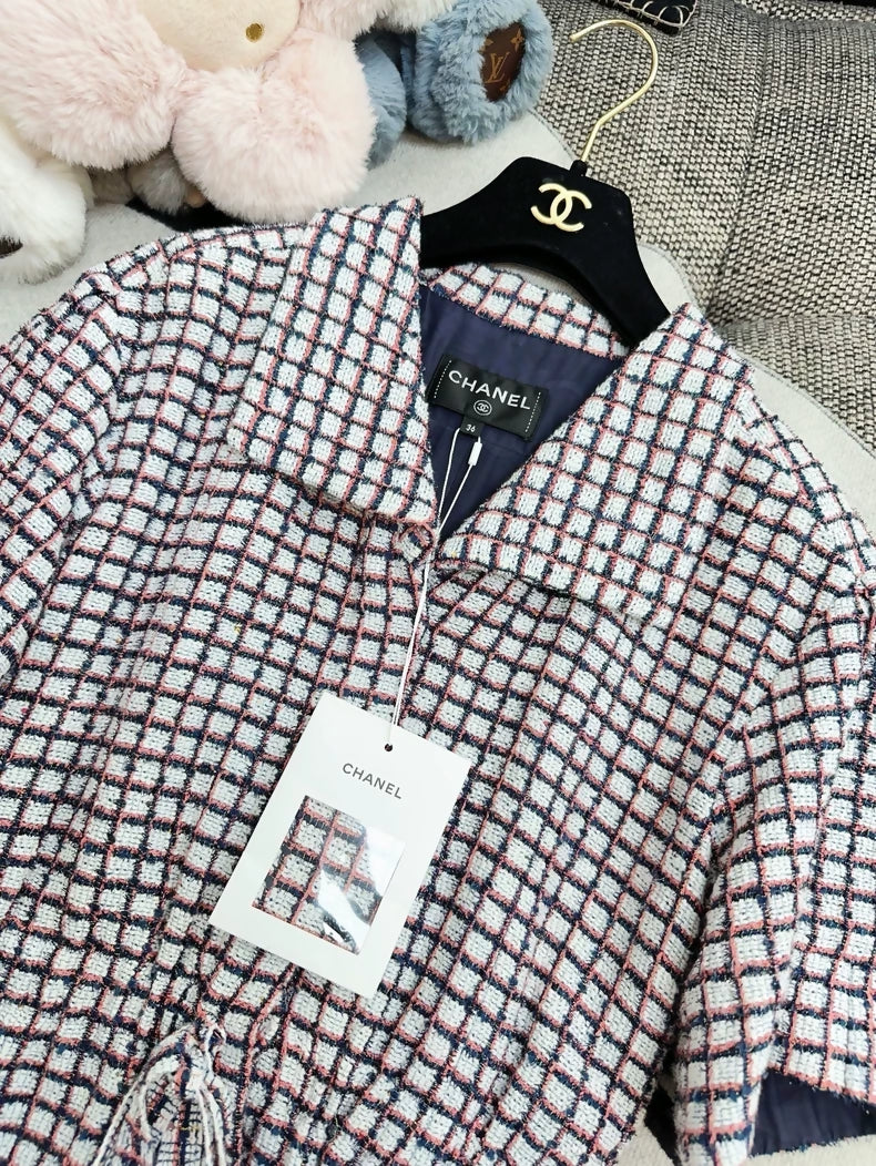 Chanel 19P Red and Blue Dress