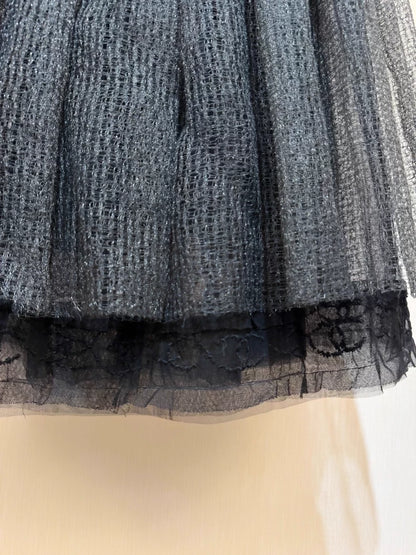 Chanel 11s black tulle skirt