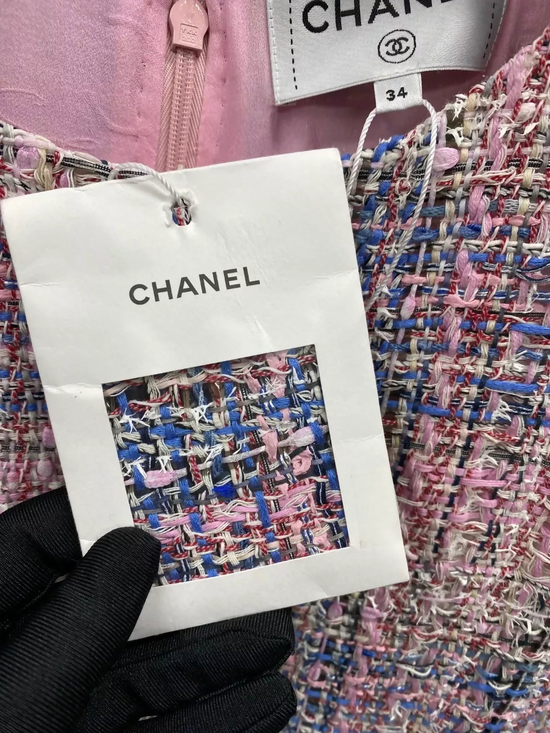 Chanel pink purple tweed Dress