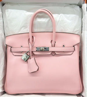 Hermès Birkin 25 Rose Sakura Swift Leather with Palladium Hardware