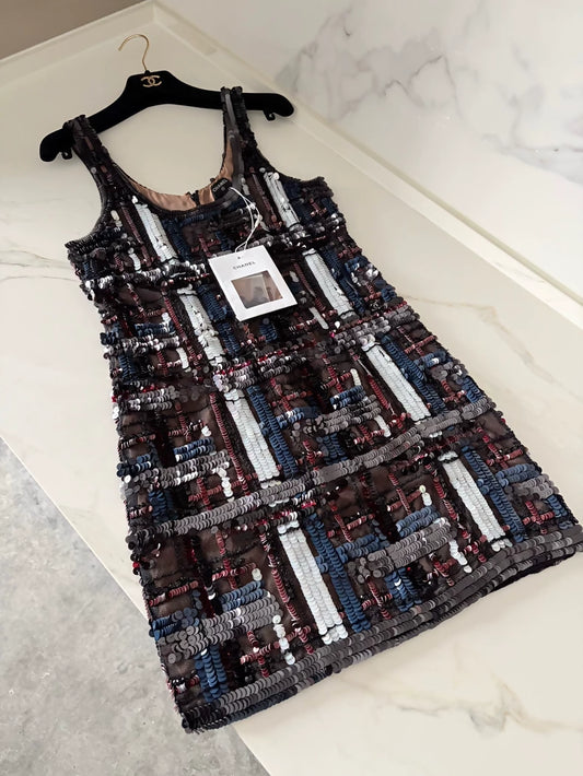 Chanel 22K sequined colourful dress