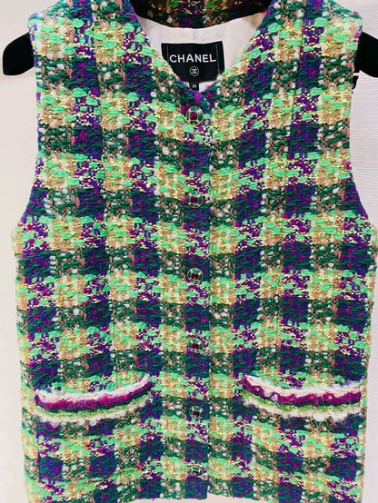 Chanel 25N Colorful Tweed Vest