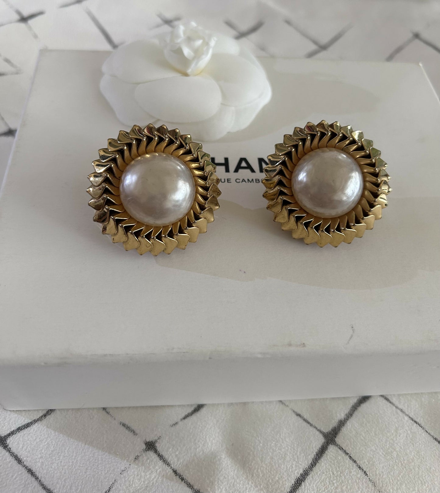Chanel oversized vintage earrings