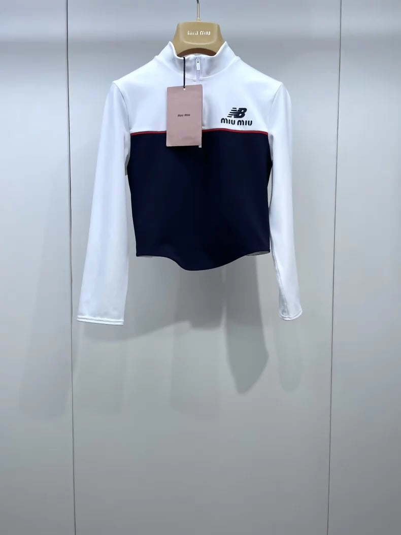 Miu Miu & New Balance cropped athletic top