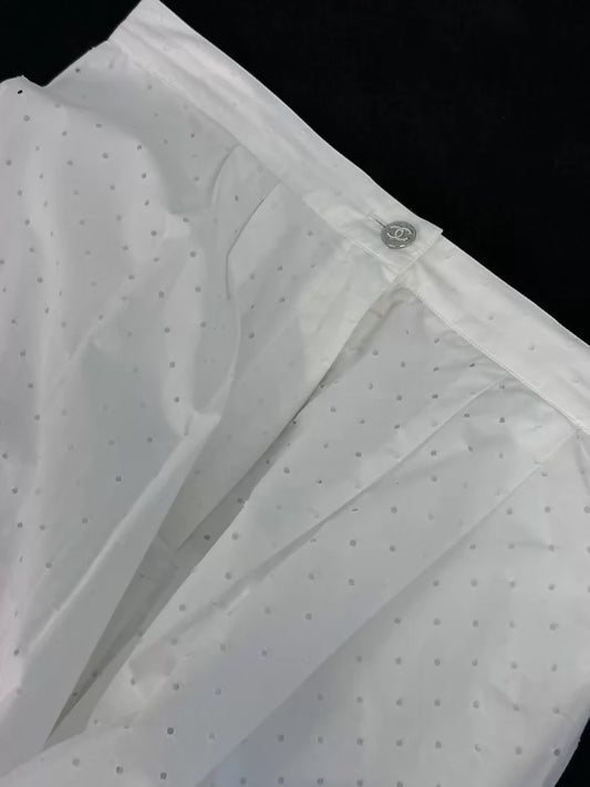 Chanel 23S White Polka dots Pants