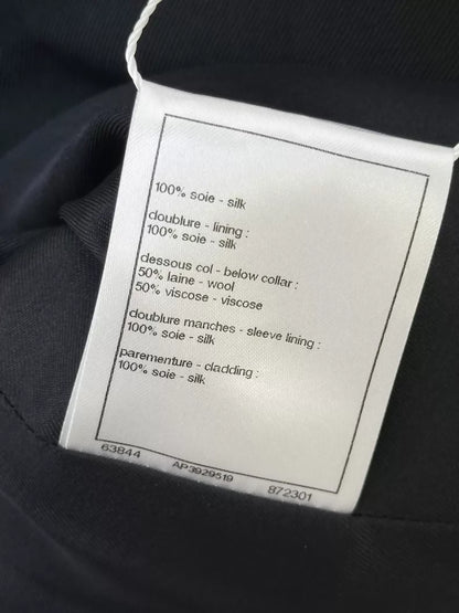 Chanel 26S black silk blazer