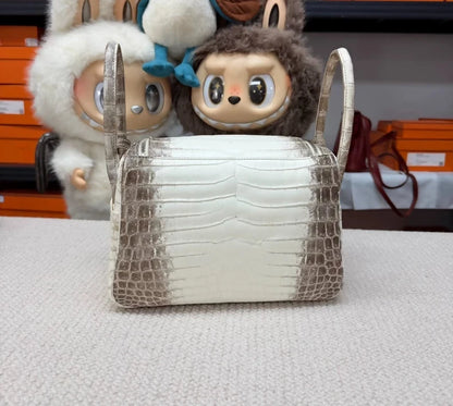 Hermès lindy 26 Himalaya matte crocodile leather palladium hardware