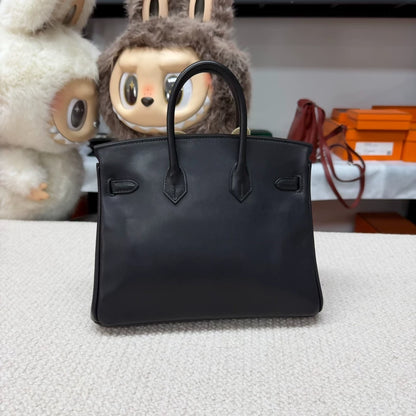 Hermès Birkin 25 Black Volupto Leather gold hardware