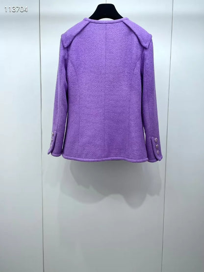 Chanel 20C four-pocket purple jacket