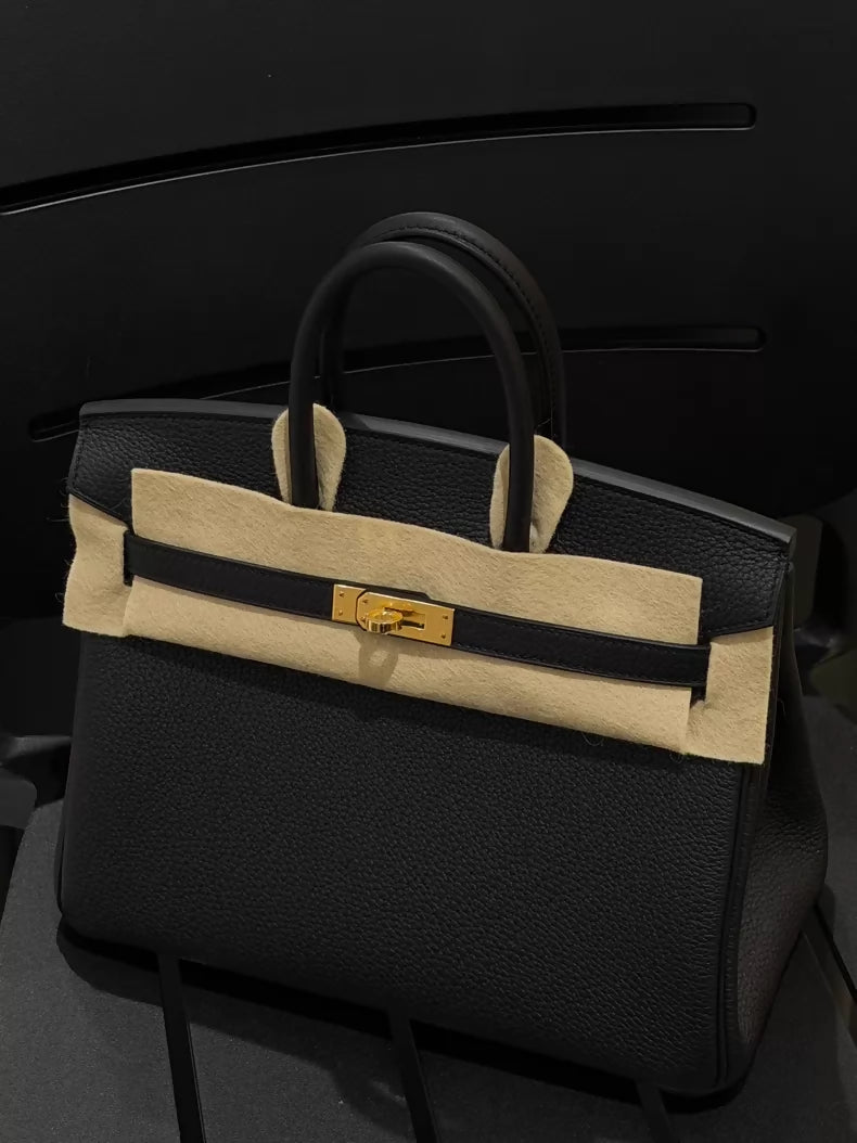 Hermes Birkin 25 Black Togo leather gold hardware