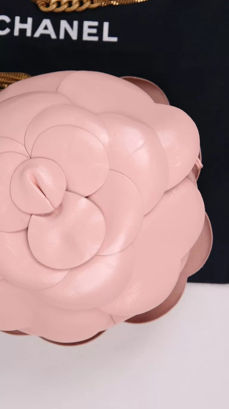 Chanel 23K Pink Camellia Shoulder Bag