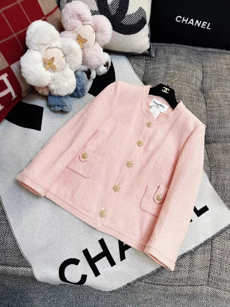 Chanel 16C Pink Tweed Jacket