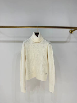 Chanel 23N ecru turtleneck sweater