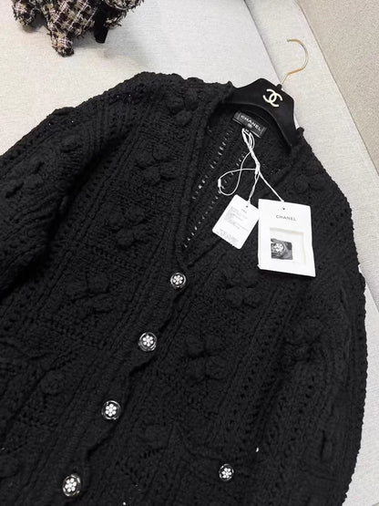 Chanel 25c black cardigan