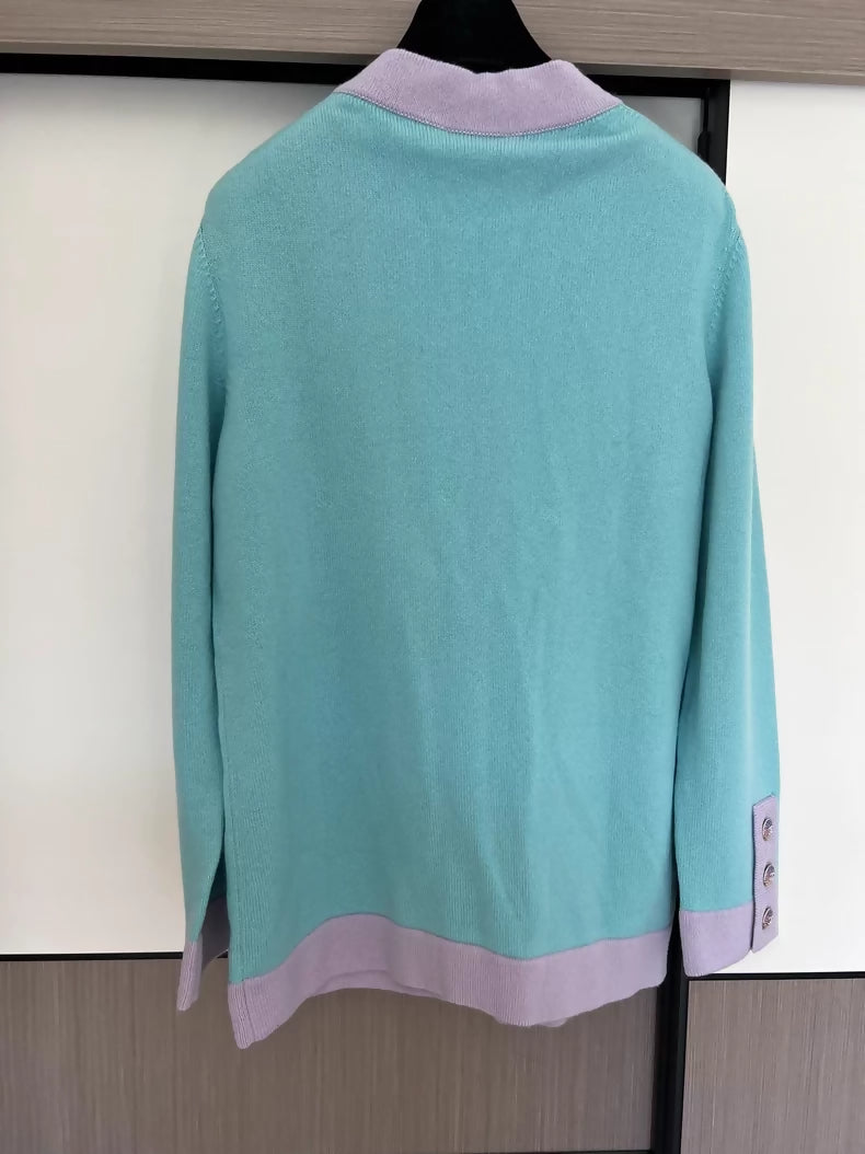Chanel 24C Pink and Purple Cardigan,