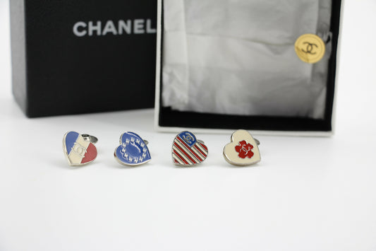 Chanel Vintage 03A Metal American Style Heart Brooch