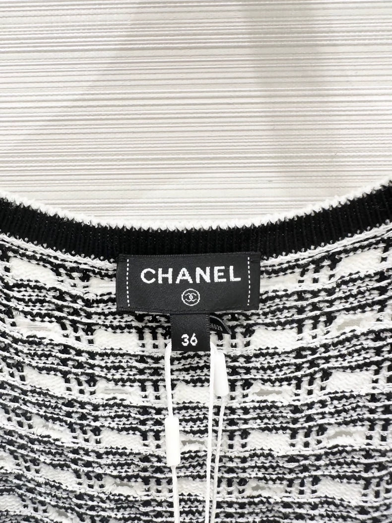 Chanel 23P Black & white dress
