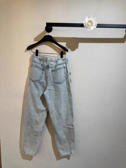 Chanel 21K denim with silver CC Logos