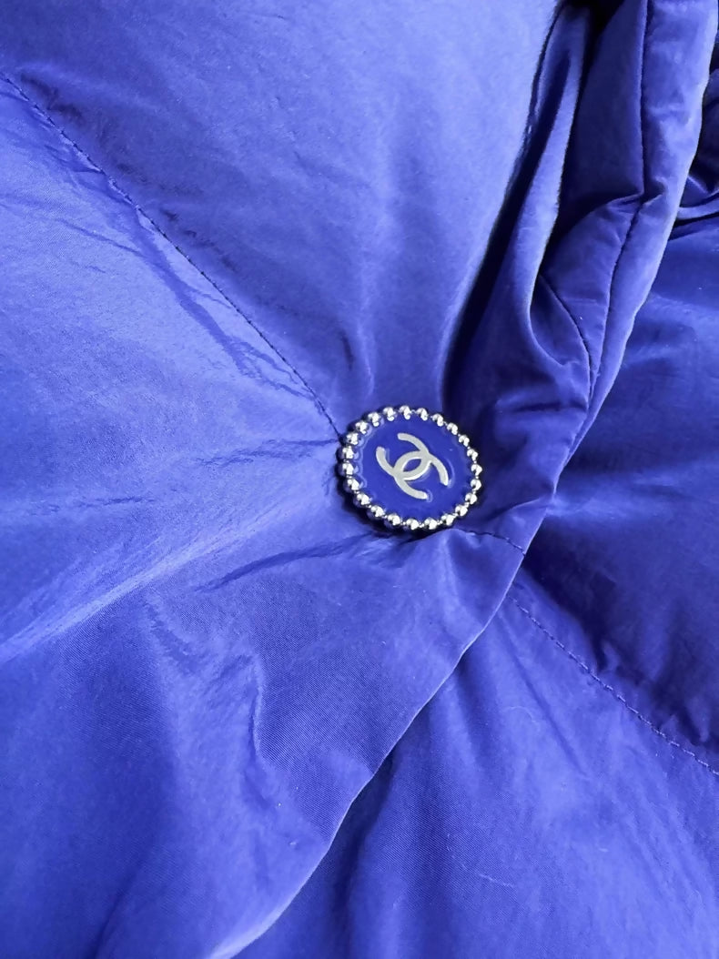 Chanel 19k blue puffer jacket