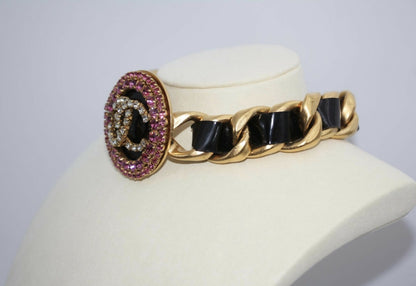 Chanel Vintage 95P Rhinestone Barbie Series Pink Choker