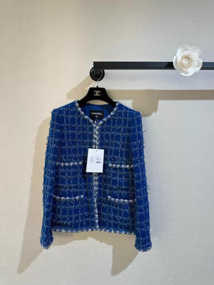 Chanel 23C Blue tweed Jacket